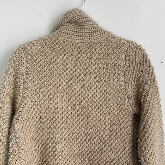 Banana Republic wool alpaca blend long line open front heavy weight cardigan M - Picture 7 of 10